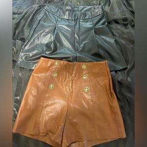 2 pcs lather shorts only selling together